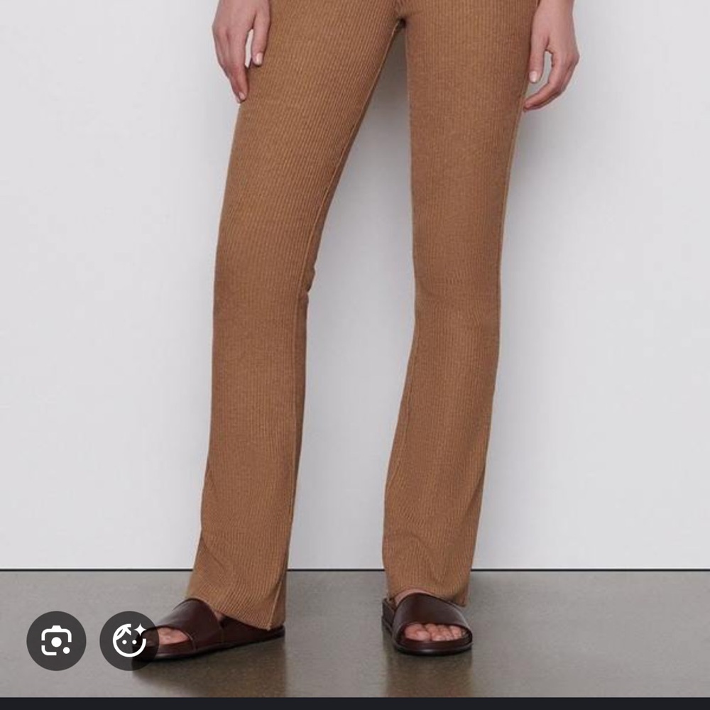 Frame rib sweater pant-caf Âu lait